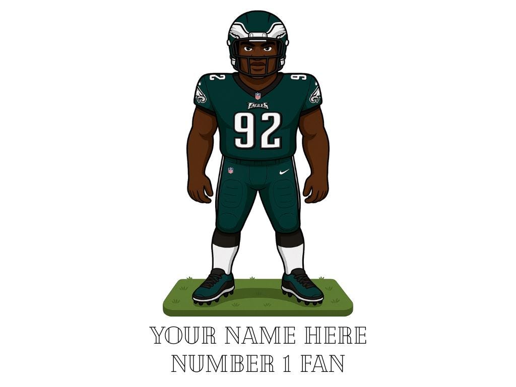 Personalized Philadelphia Eagles Inspired Mug: Custom Name Ceramic Cup