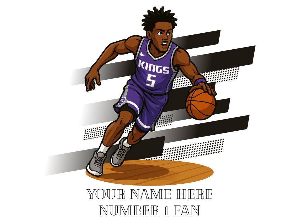 Personalised Sacramento Kings inspired Mug: Custom Name NBA Gift