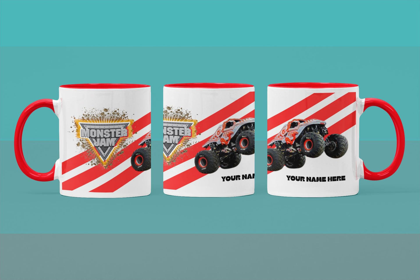 Personalised ThunderROARus Monster Truck Mug – 11oz Cup in 3 Colours