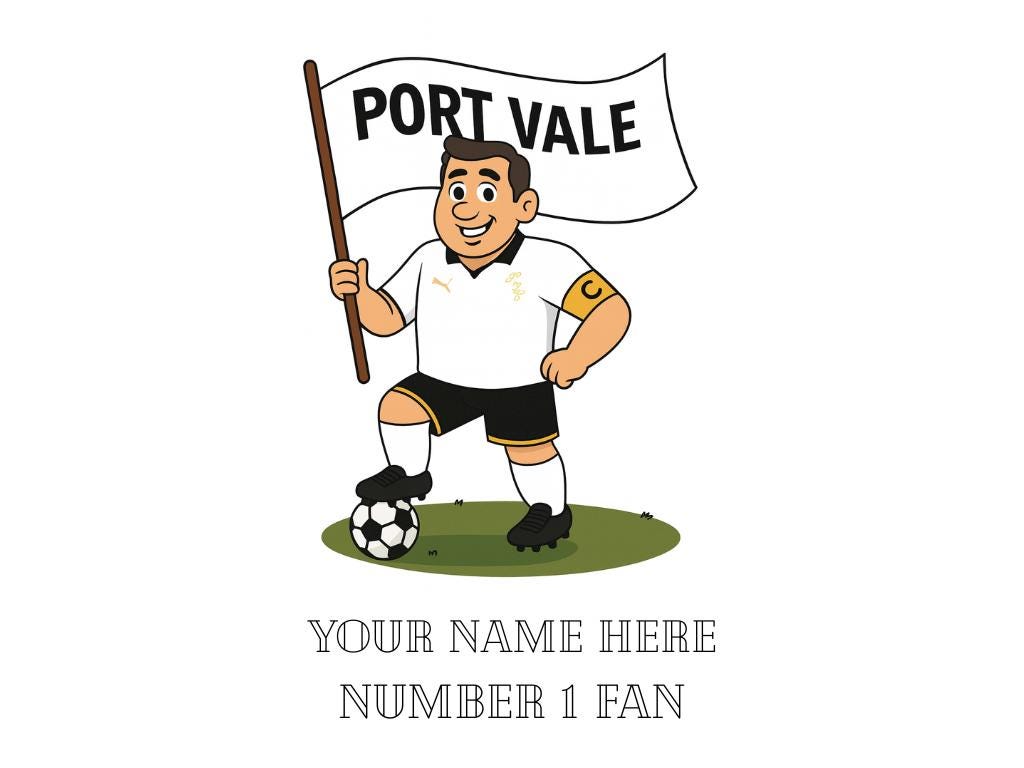 Personalised Port Vale Football Mug: Custom Ceramic Gift