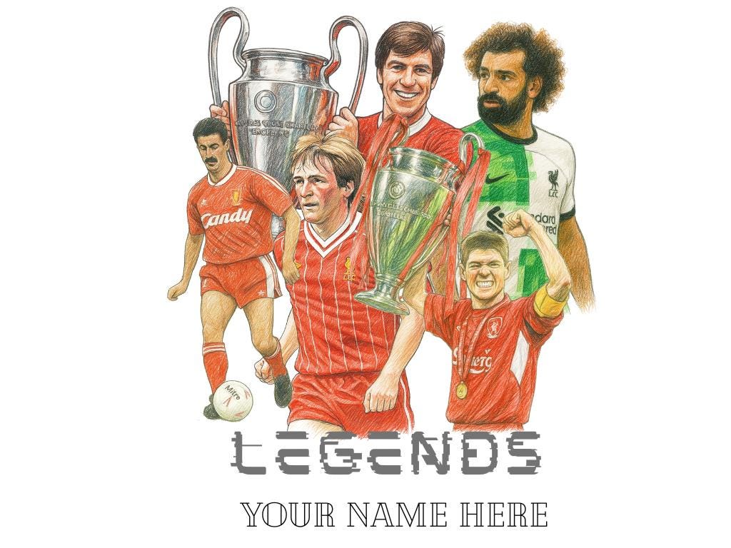 Personalised Liverpool Legends Inspired Football Mug: Custom Ceramic Gift