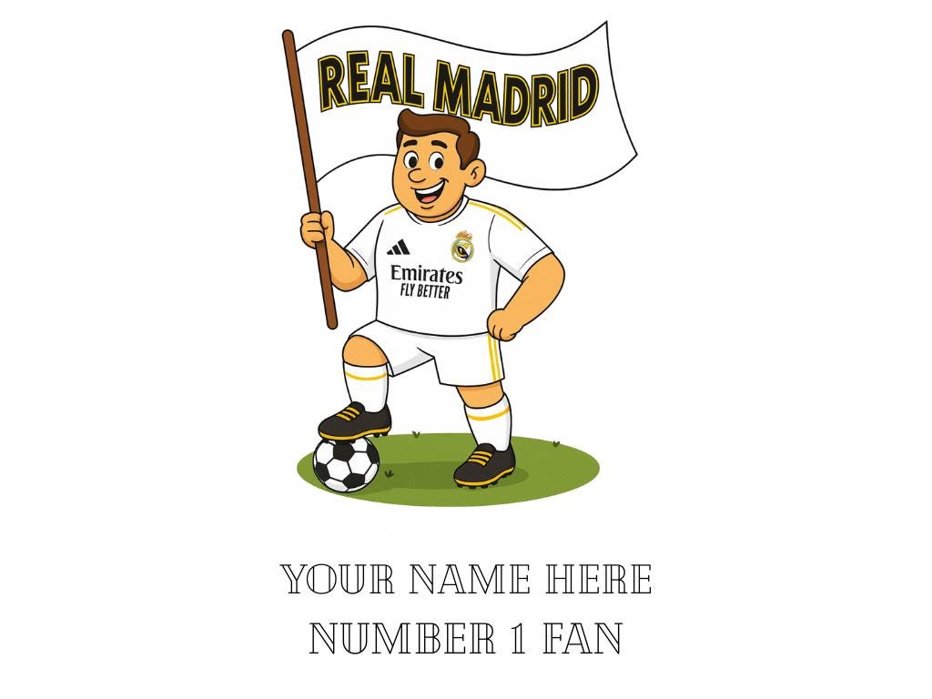 Personalised Madrid FC Football Mug: Custom Ceramic Gift