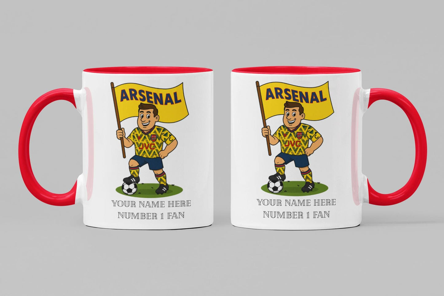 Personalised Arsenal FC Ceramic Mug: Custom Football Gift
