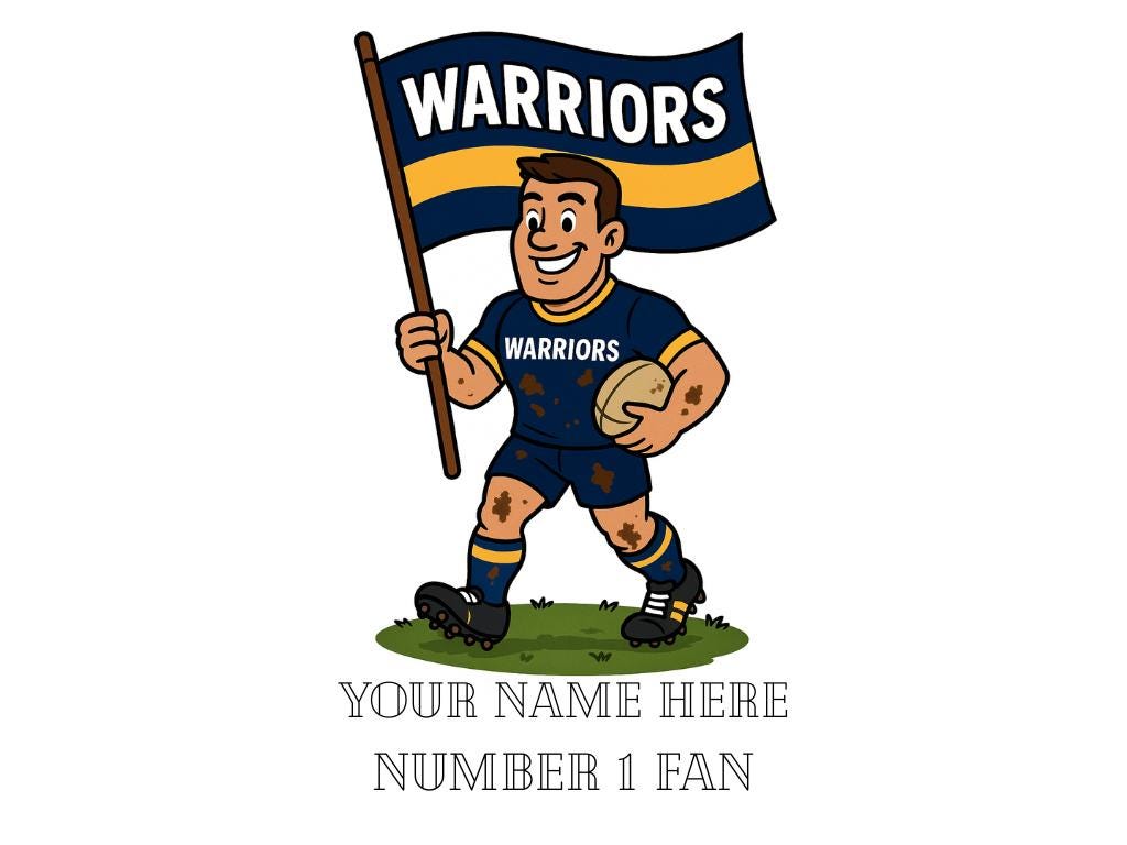 Worcester Warriors Inspired 11oz Mug โ Custom Name Rugby Cup โ Dishwasher & Microwave Safe โ Arrives Boxed