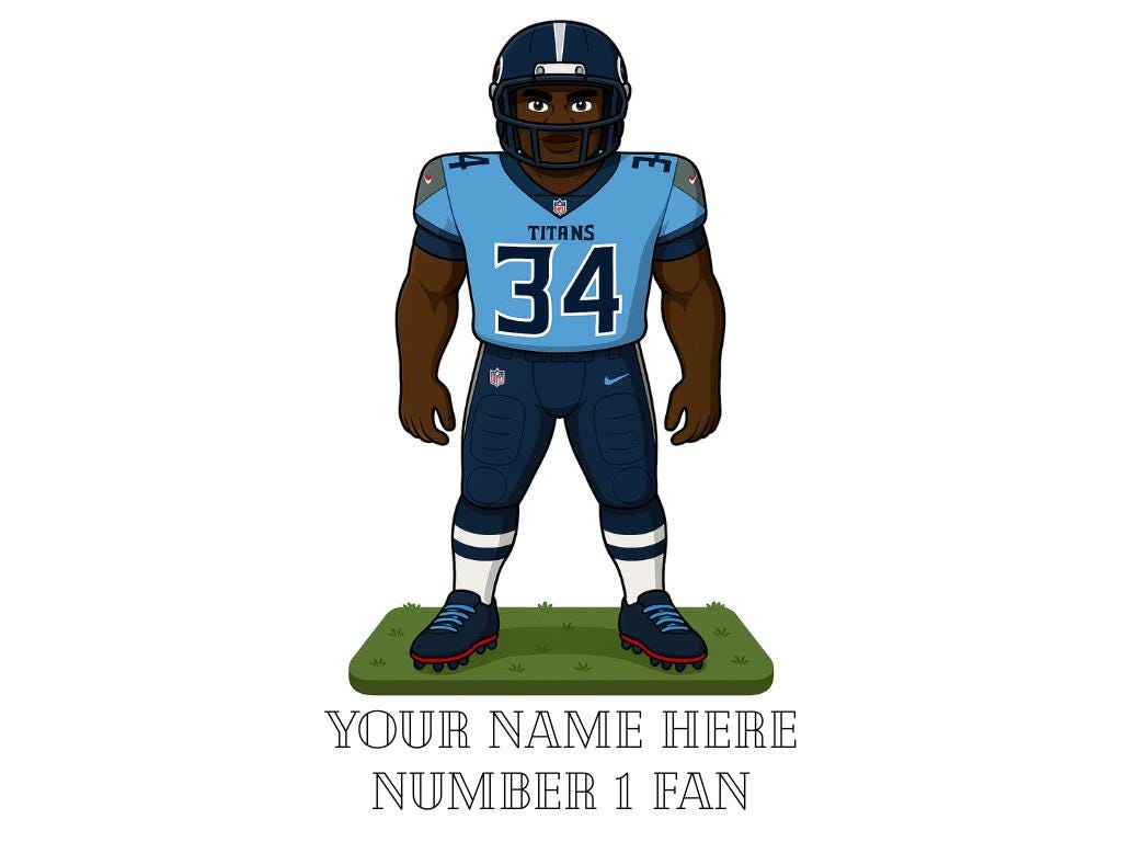 Personalized Tennessee Titans Inspired Mug: Custom Name NFL Gift