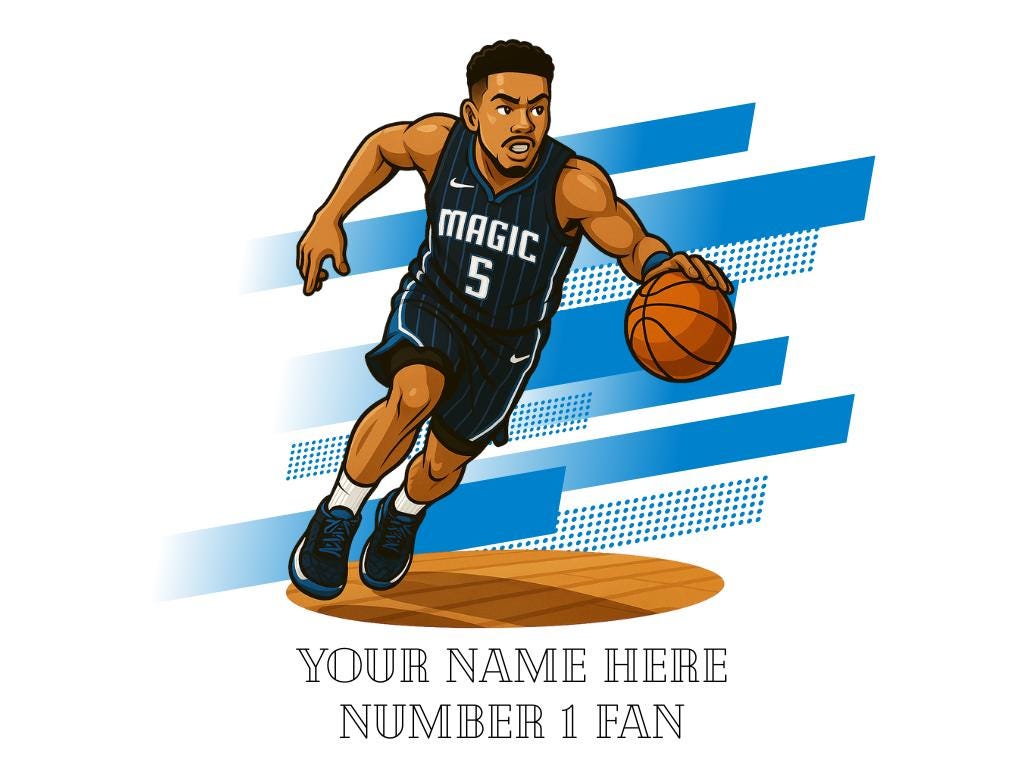 Personalised Orlando Magic inspired Mug: Custom Name NBA Gift