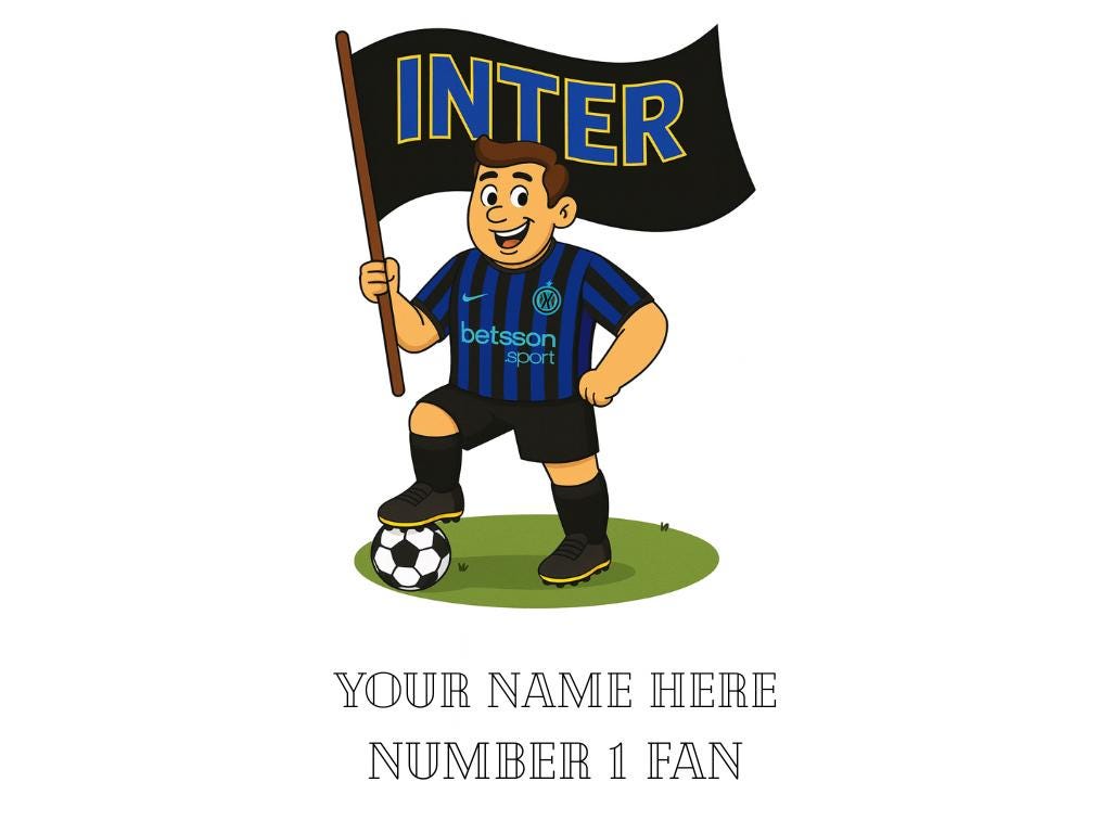 Personalised Inter Milan FC Ceramic Mug: Custom Football Gift