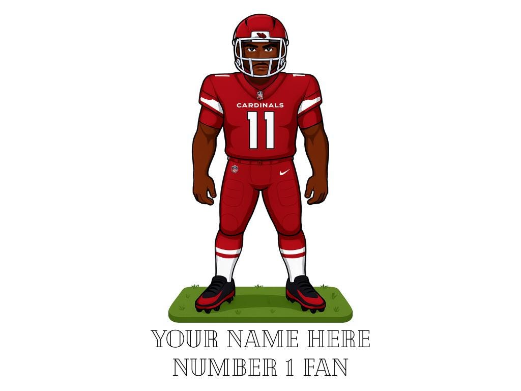 Personalized Arizona Cardinals Inspired Mug: Custom Name NFL Gift