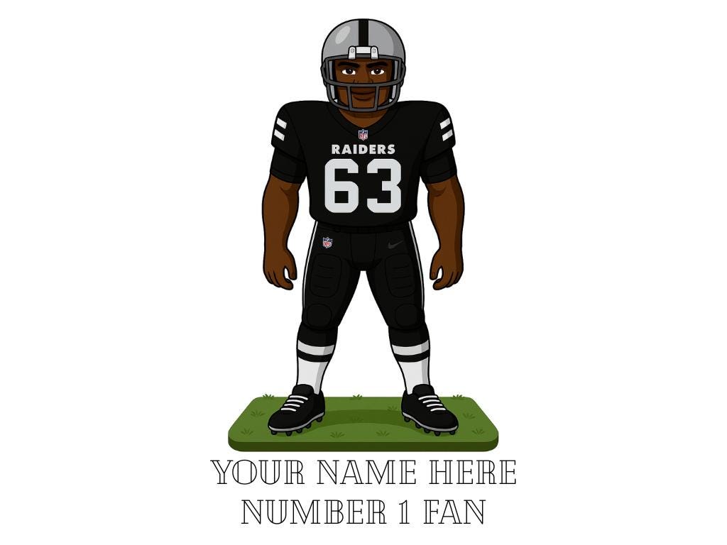 Personalised Las Vegas Raiders inspired Mug: Custom Name NFL Gift