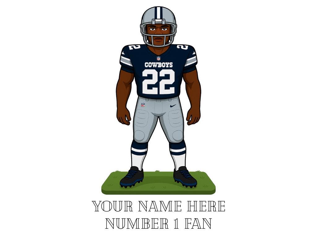 Personalised Dallas Cowboys inspired Mug: Custom Name NFL Gift