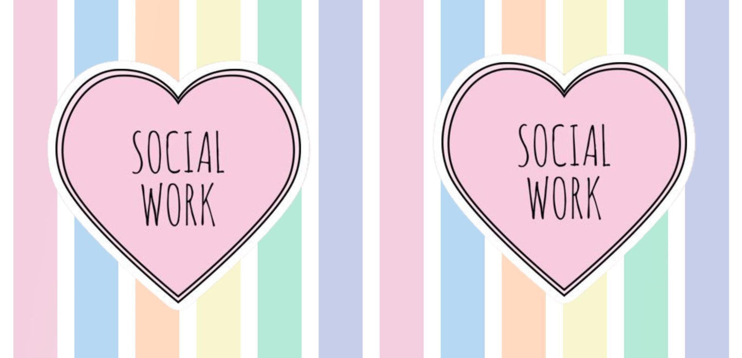 Social Work Mug: Multi-Stripe Design, 11oz Ceramic Coffee Cup