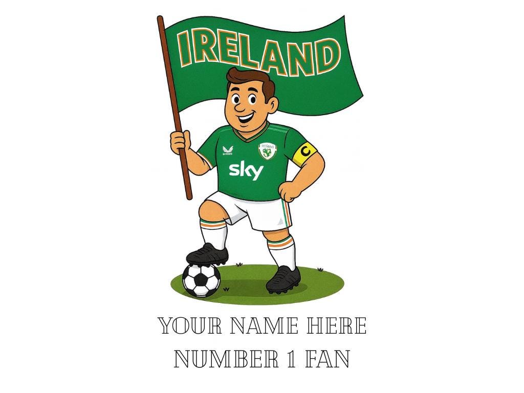 Personalised Republic of Ireland Football Mug: Custom Ceramic Gift