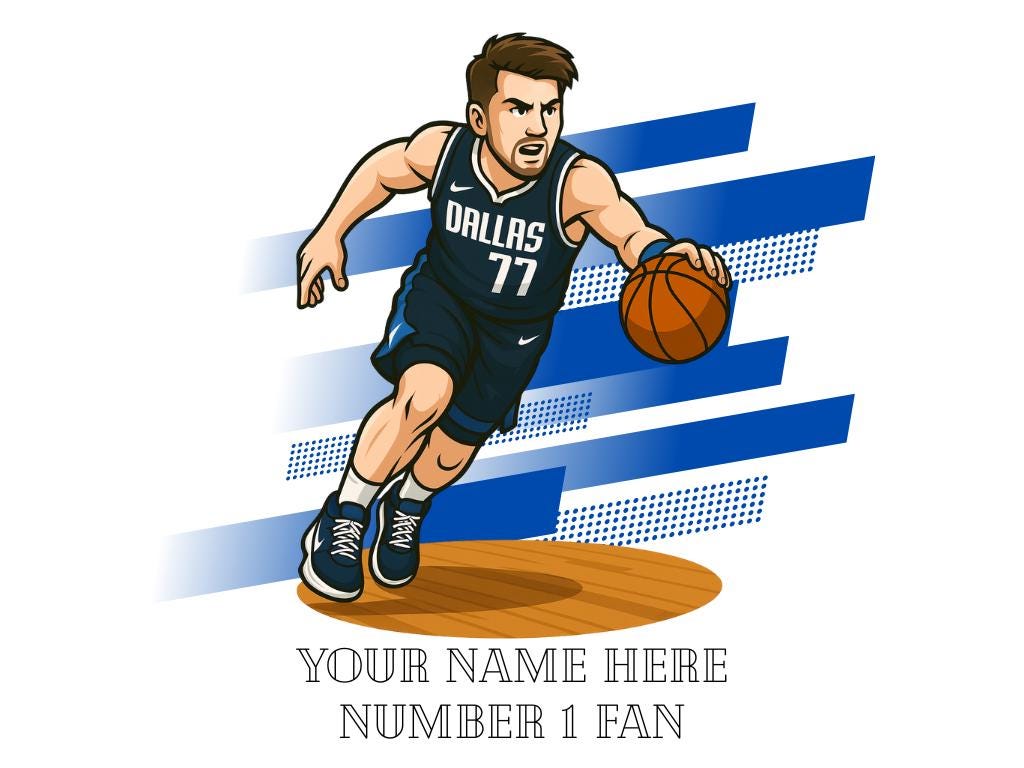 Personalised Dallas Mavericks inspired Mug: Custom Name NBA Gift