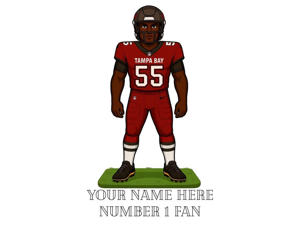 Personalized Tampa Bay Buccaneers Inspired Inspired Mug: Custom Name NFL Gift