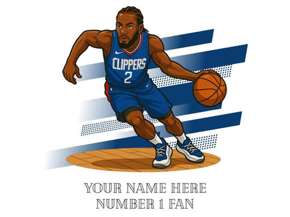 Personalised Los Angeles Clippers inspired Mug: Custom Name NBA Gift