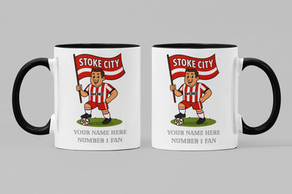 Personalised Stoke Inspired Mug: Custom Football Gift, 3 Colours