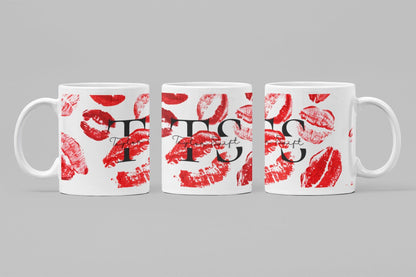 Taylor Swift Inspired Lip Print 11oz Mug – Available in White, Red, or Pink