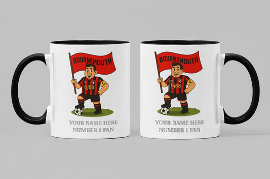 Personalised Bournemouth Ceramic Mug: Custom Football Gift
