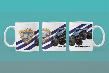 Personalised Megalodon Monster Truck Mug – 11oz Cup in 3 Colours
