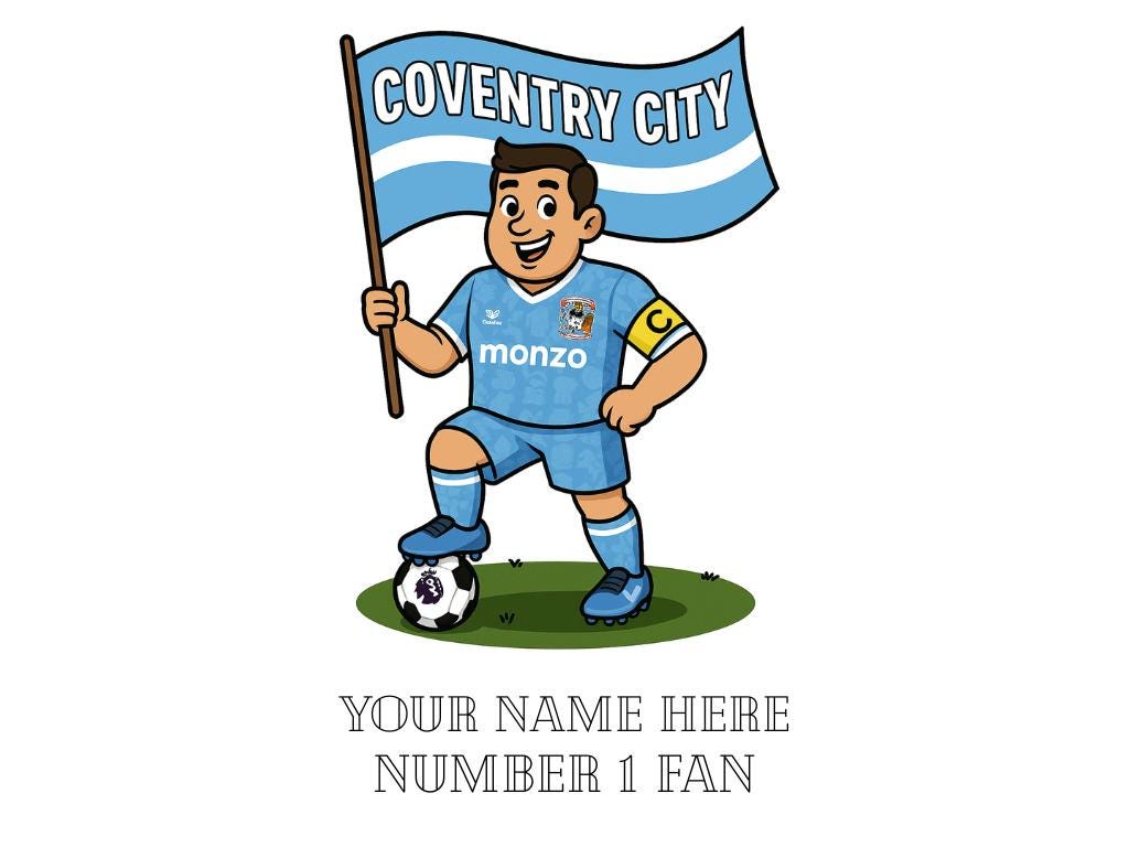 Personalised Coventry Ceramic Mug - Football Fan Gift