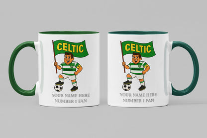 Personalised Celtic Football Mug: Custom Ceramic Gift
