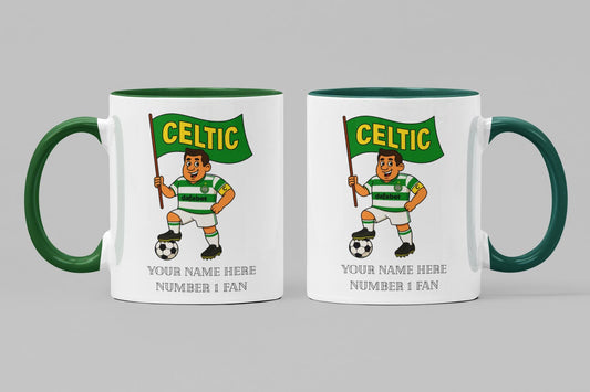 Personalised Celtic Football Mug: Custom Ceramic Gift