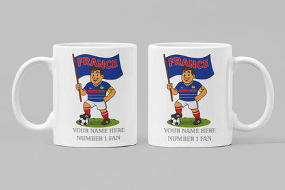Personalised France Ceramic Mug: Custom Football Gift