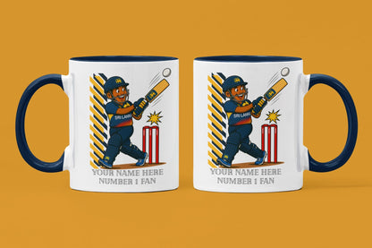 Personalized Sri Lanka Cricket Mug, Custom Fan Gift