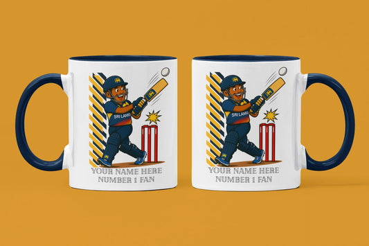 Personalized Sri Lanka Cricket Mug, Custom Fan Gift