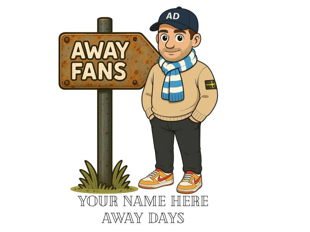 Personalized Football Fan Mug: Away Days Ceramic Gift
