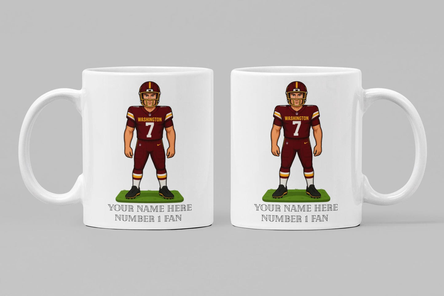 Personalized Washington Commanders Inspired Mug - Custom Name NFL Gift