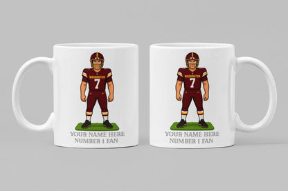 Personalized Washington Commanders Inspired Mug - Custom Name NFL Gift