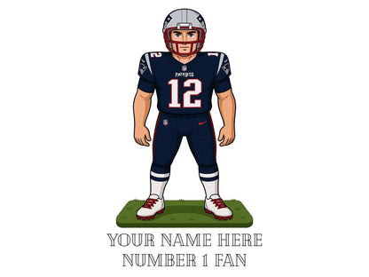 Personalized New England Patriots Inspired Mug: Custom Name NFL Gift