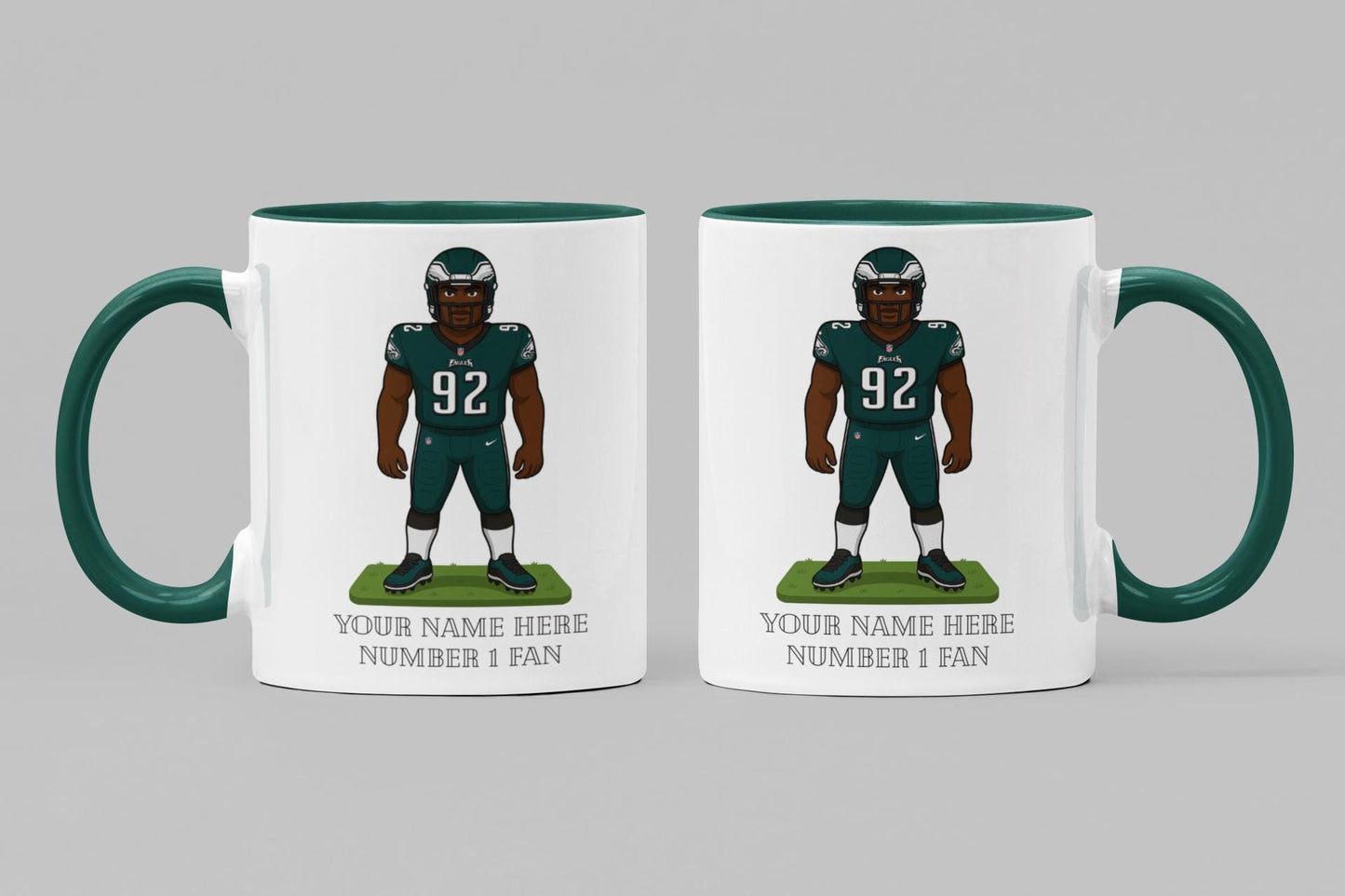 Personalized Philadelphia Eagles Inspired Mug: Custom Name Ceramic Cup