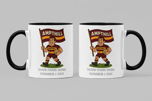 Ampthill Rugby Inspired 11oz Mug – Custom Name Rugby Cup – Dishwasher & Microwave Safe – Arrives Boxed