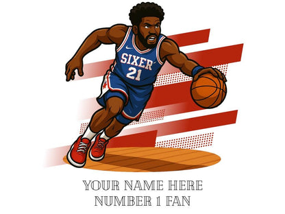 Personalised Philadelphia 76ers inspired Mug: Custom Name NBA Gift