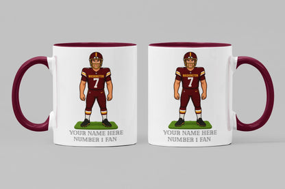 Personalized Washington Commanders Inspired Mug - Custom Name NFL Gift