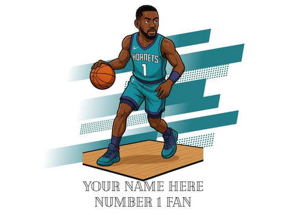 Personalised Charlotte Hornets inspired Mug: Custom Name NBA Gift