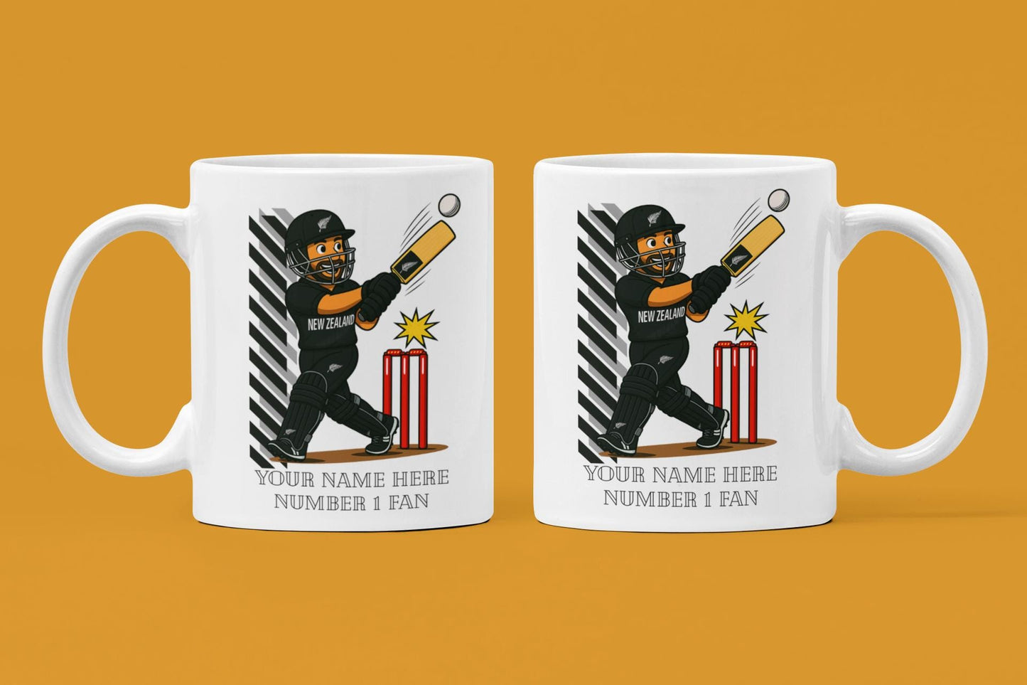 Personalized New Zealand Cricket Ceramic Mug – T20 Fan Gift