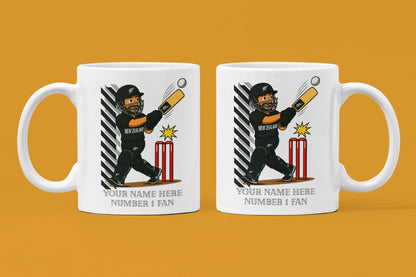 Personalized New Zealand Cricket Ceramic Mug – T20 Fan Gift