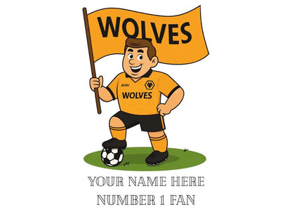 Personalised Wolverhampton inspired Football Mug: Custom Ceramic Gift