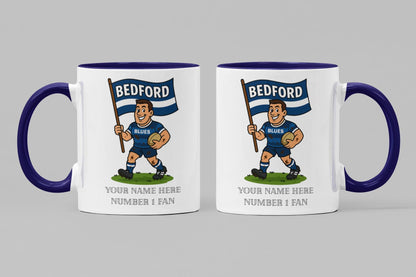 Bedford Blues Inspired 11oz Mug – Custom Name Rugby Cup – Dishwasher & Microwave Safe – Arrives Boxed