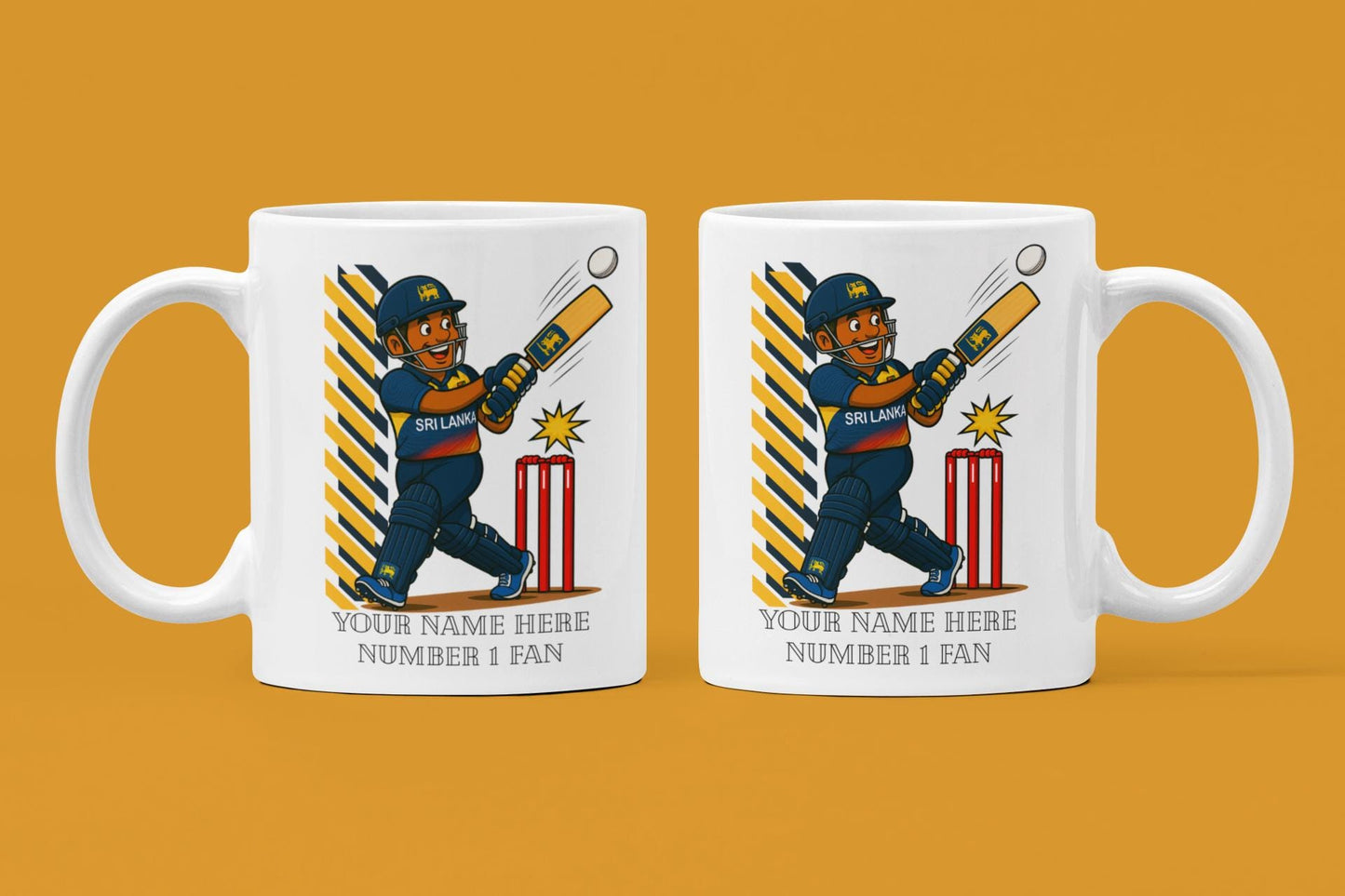 Personalized Sri Lanka Cricket Mug, Custom Fan Gift
