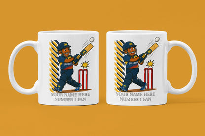 Personalized Sri Lanka Cricket Mug, Custom Fan Gift