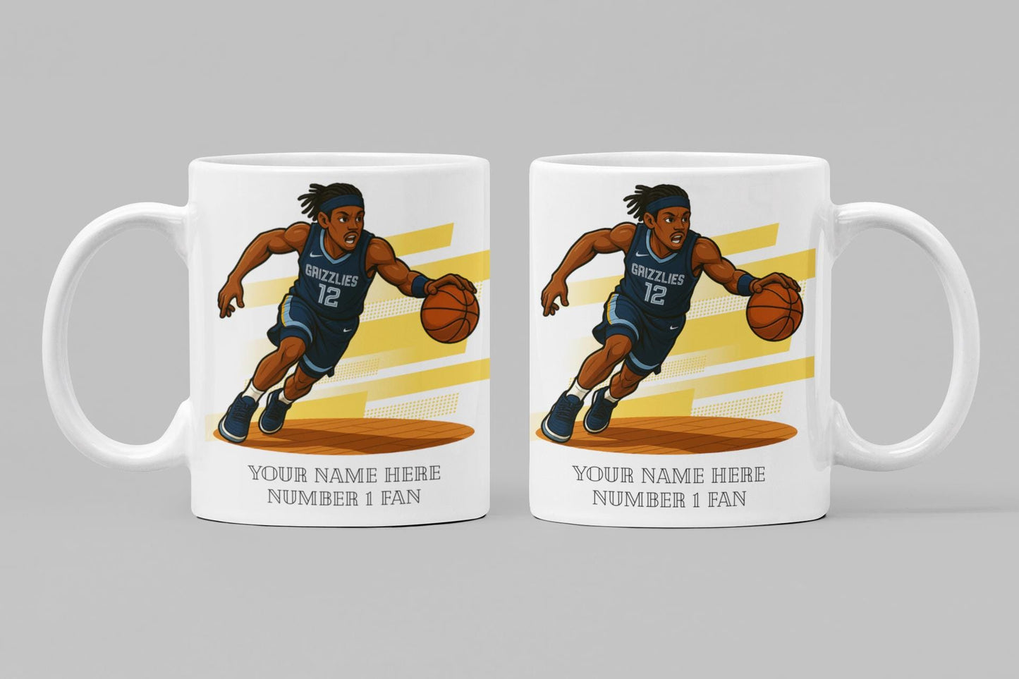 Personalised Memphis Grizzlies inspired Mug: Custom Name NBA Gift