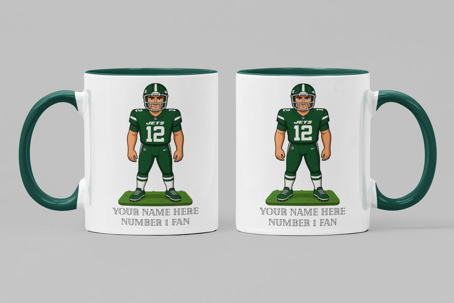 Personalized New York Jets Inspired Mug: Custom Name NFL Gift