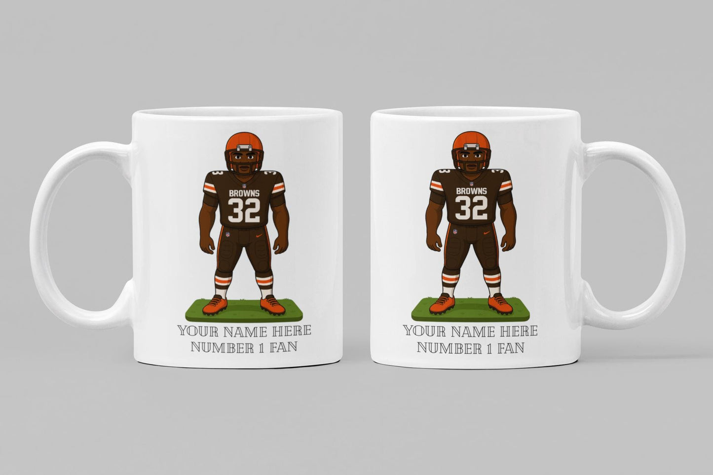 Personalised Cleveland Browns inspired Mug: Custom Name NFL Gift