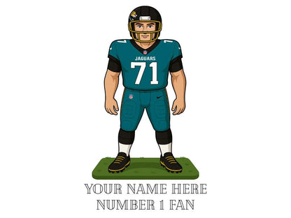 Personalised Jackson Jaguars inspired Mug: Custom Name NFL Gift