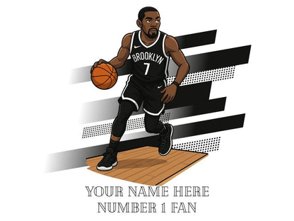 Personalised Brooklyn Nets inspired Mug: Custom Name NBA Gift