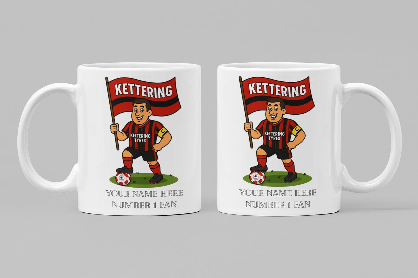 Personalised Kettering Town FC Ceramic Mug: Custom Football Gift